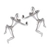 Ear Cuff Hugging Man Climbing .925 Sterling Silver Yoga Stretching