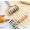Stainless Steel Dough Lattice Roller Cutter with Cutter for Dough