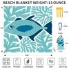 WTVIDAS Large Beach Blanket Waterproof Sandproof 79"x 83" for 1-4