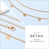 Chaioe Boho Double Belly Chain Gold Sequins Waist Chain Beads