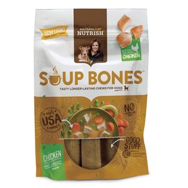 Rachael Ray Nutrish Soup Bones Dog Treats, Real Chicken & Veggies Flavor, 3 Bones, 6.3 Ounces