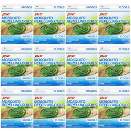 PIC Mosquito Repelling Coils, 10 Count Box, 12 Pack - Mosquito Repellent for Outdoor Spaces - 120 Coils Total