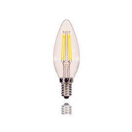 Satco S29877 Candelabra Bulb in Light Finish, Clear