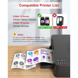 EaseFusion 260XL 261XL Replacement for Canon 260 and 261 Ink Cartridges PG-260 CL-261 Compatible with Canon Pixma TS6420a TS6420 TS6400 TR7020a TS5320 TR7000 TS5300 TR7020 Printer Ink Cartridges