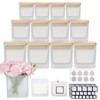 CONNOO 15 Pack Frosted Square Candle Jars, 9oz, 3oz, 2oz
