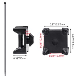 Abeicy 10 Pieces Plastic Cable Zip Tie Mounting Block, Cable Base Fixture, Wire Clips, Management Fastener for 30 Series Aluminum T-Slot Extruded Profiles