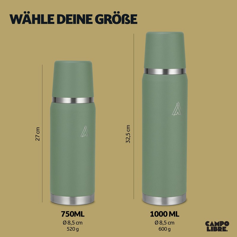 Campo Libre. Jaco® I Thermos Flask 1 Litre & 750