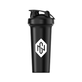 NutriGlam Shaker Bottle, 600ml Protein Shaker, Leak Proof Blender,20oz Gym Bottle, Sport Drink Cup (Black)