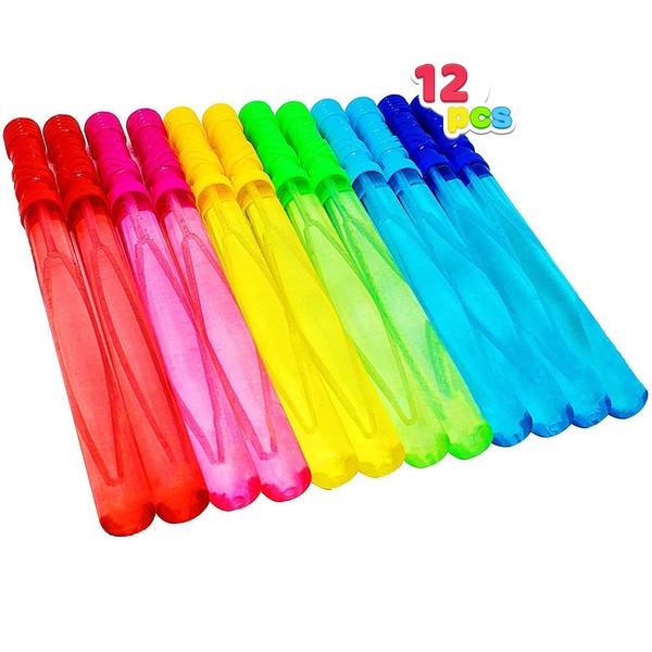 JOYIN 36 Pack 14.6’’ Big Bubble Wands Bulk, Bubble Blower for Kids, Bubble Blaster Party Favors, Easter, Birthday, Summer Outdoor & Indoor Activity