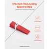Tile Leveling System Clips 2200PCS 1/16" 1.5mm Floor Wall Spacer