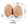 Tuperoymse Bamboo Salt Shakers Mini Brown Egg Shaped Shakers with