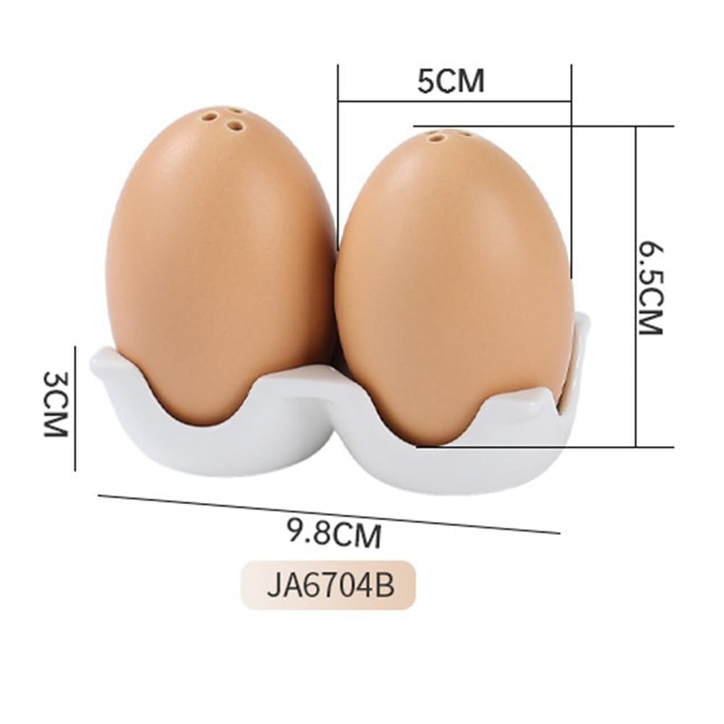 Tuperoymse Bamboo Salt Shakers Mini Brown Egg Shaped Shakers with