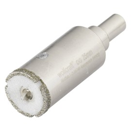 wolfcraft "Ceramic" Diamond Coated Annular Bit, With Centring Drill Bit and Shank I 5924000 I For plumbing and electrical installations in tiles, cutting depth 45 mm