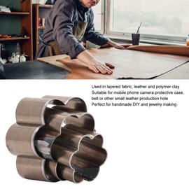 gernie Flower Leather Punch 3 Pieces Flower Shaped Leather Cutter Set 30mm 40mm 50mm Concise Alloy Steel Hollow Punch Tool Leather Cutting Die