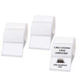 White Thermal Label Sticker for L7/L9/P50/M120/M110/M200/M220/221B Label Maker, 3 Rolls 2”x1.18”(50x30mm) Business Shipping Address Logo Jar Barcode Thermal Sticker Paper Waterproof Oilproof