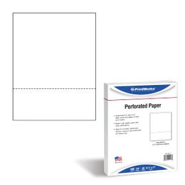 PrintWorks Professional 3 1/4" Perforated Paper, 500 Sheets, 24 lb, White (04117)