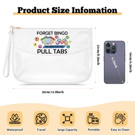 Gfhzdmf Bingo Lover Gift for Women Makeup Bag Bingo Player Gift Cosmetic Case Casino Lover Present Birthday Christmas Graduation Present for Teen Girls Friends Sister Zipper Travel Pouch