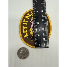 Let It All Hang Out Vintage Patch NOS Race Snowmobile Ski Funny Motorcycle Drag