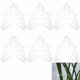 DELORIGIN Pack of 6 Monstera Grappler Transparent Plant Support for Monstera Leaves, Hollow Plant Support Ring, Acrylic Plant Support for Plants for Organising Leaves, Keeps Plants at Home