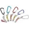 com-four® 5 x nail clippers with carabiner in great colours