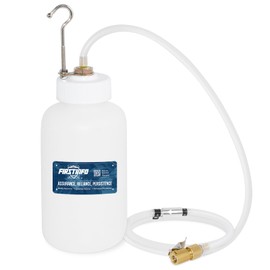 FIRSTINFO Brake Service Brake Fluid Bleeder Bottle/Receiver with Non-Return Check Valve + Hook Fixed (33 Oz / 1 Liter/Fixing Clamp)