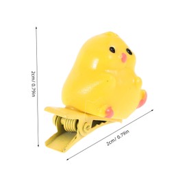 Baluue 6pcs Cute Cartoon Yellow Chick Hair Clips Animal Hair Accessories for Girls for Daily Wear Parties and Travel Safe and Gentle Forehead Fringe Clips