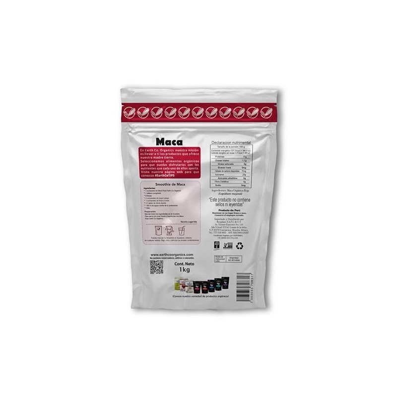 Maca Peruana 100 Natural Maca Roja en Polvo Alta Calidad