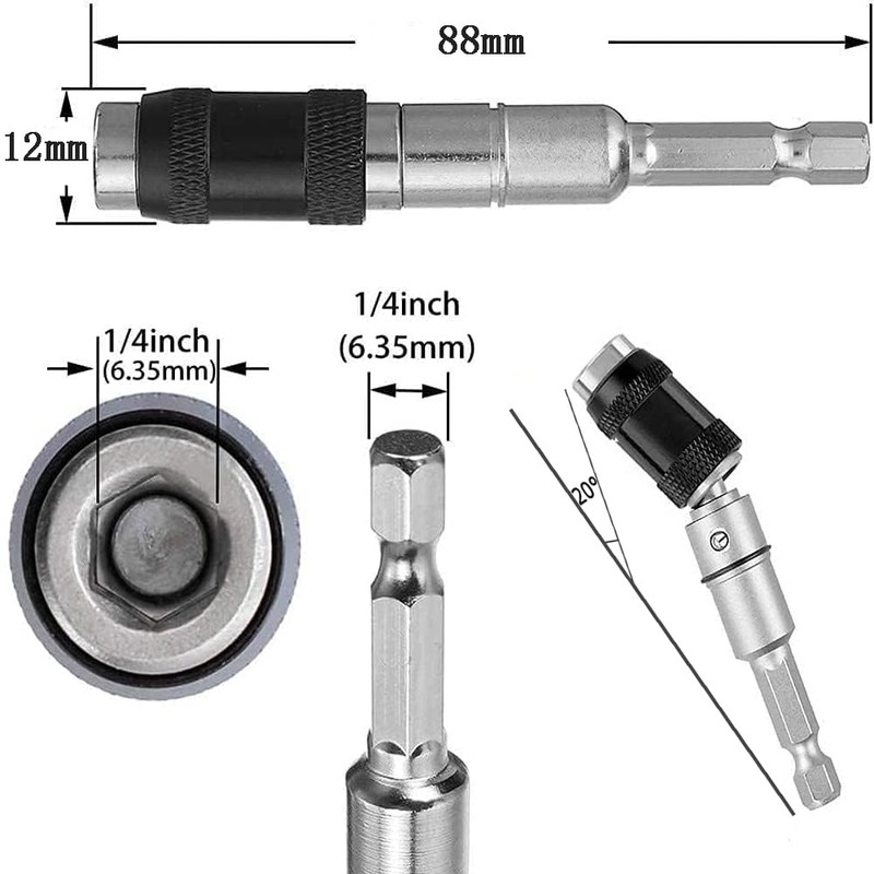 KEWAYO Universal Socket Adapter, Extension Bit, Universal Joint, Magnetic Suction