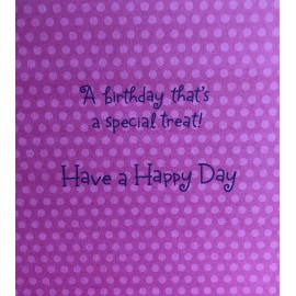 American Greetings Glittered Cupcake Ice Cream Happy Birthday Sweet Girl