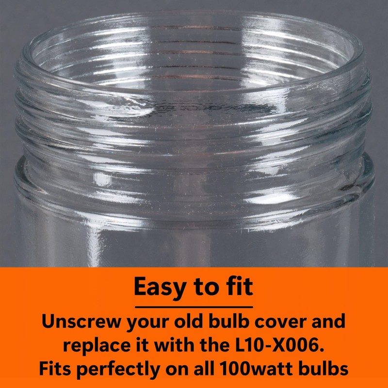 2 Pack Glass Globe Light Bulb Cover for Walk in
