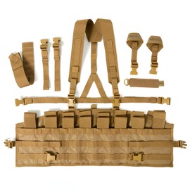 MT Military Chest Rig MOLLE II Tactical Assault Panel (TAP) Vest Army Vest with Straps Coyote