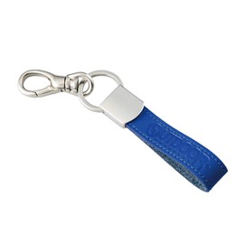 OUTDOOR PRODUCTS SEIWA OD38 Car Key Chain, Silver Metallic Tone, Carabiner Hook, Bonded Leather, Metal Fittings