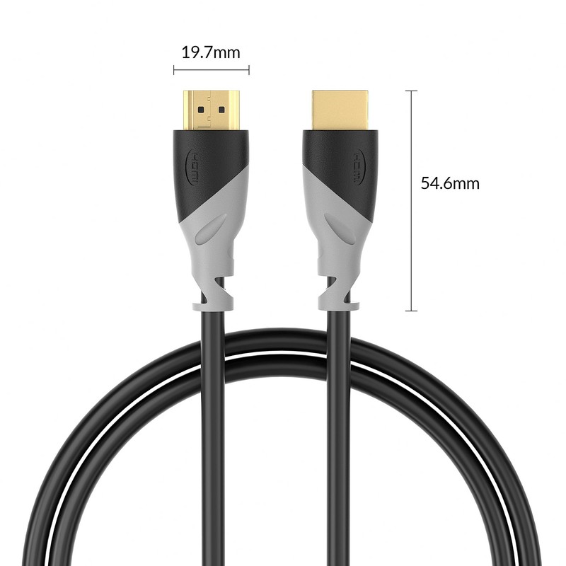 1-0014 HDMI Cable, Black/Grey
