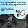 2 Set Turn Signal Light Bulb Socket Angle Connector Wiring