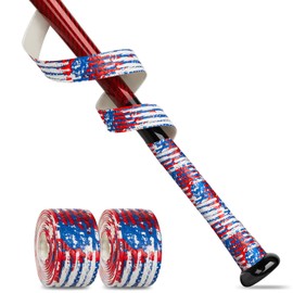 Gonex Bat Grip Tape for Baseball Softball, 1.1mm 40.16'' Pro Feel Full Adhesive Back Baseball Bat Grip, National Flag Wrap (2 Packs)