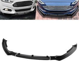 MotorFansClub 3pcs Front Bumper Lip Splitter Fit for Ford Fusion Mondeo 2017 2018 2019 Trim Protection Splitter Spoiler, Glossy Black