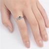 Heart Simulated Black Onyx Promise Ring New .925 Sterling Silver