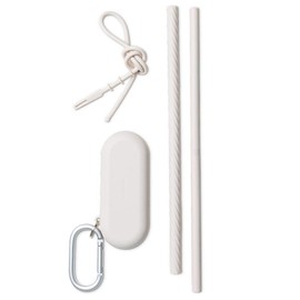 Teranuvo Silicone Straw Set - 2 Straws, Cleaning tools, Carrying pouch included. Premium food grade silicone, portable and easy to carry