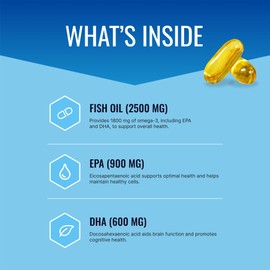 Omega-3MD - Fish Oil EPA & DHA - Improve Cognitive Health - 2 Bottles - 6 Month Supply