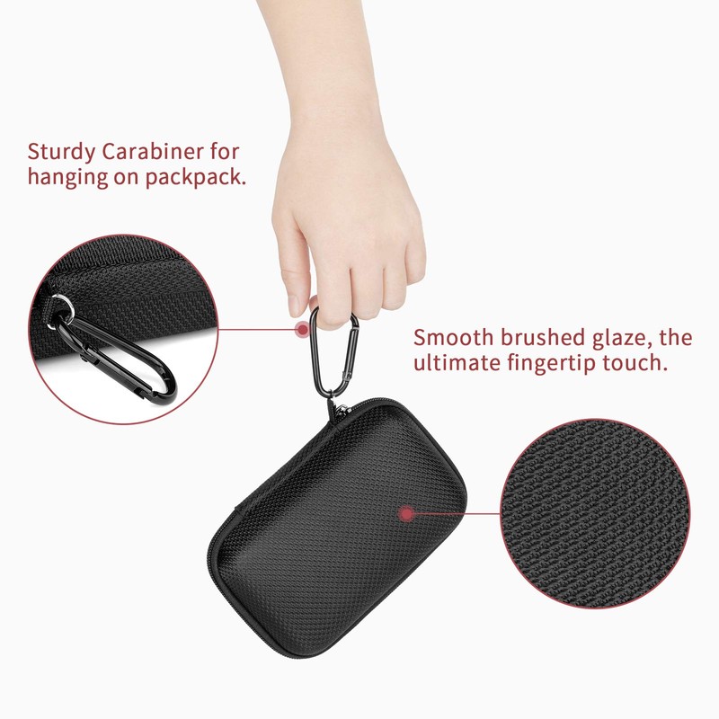 Black Hard Shell Case with Sponge for JBL GO 3