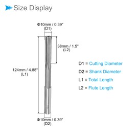 CoCud Clamping Reamer 10 mm Cut Diameter H7 High-Speed Steel Straight Flute Milling Tool - (Applications: for Lathe Drilling Machine) Pack of 1