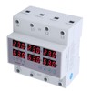 Luqeeg Digital Energy Meter, 3 Phase DIN Rail Voltmeter Ammeter,