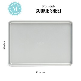 Martha Stewart Gallen 13 x 9 Inch Nonstick Carbon Steel Cookie Sheet - Silver