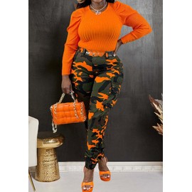 NRTHYE Women Camo Cargo Pants Camouflage Sweatpants Joggers Casual Army Fatigue Pants