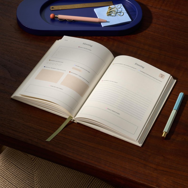 Papier Daily Wellness Journal Diary - Beige | Hardback Cover
