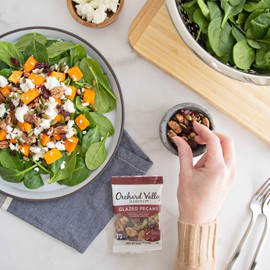 Orchard Valley Harvest Glazed Pecans Salad Toppers, 0.85 Ounce Bags (Pack of 15), with Cranberries and Pepitas, Non-GMO, No Artificial Ingredients, Healthy Snacks for Adults