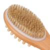 Wood Bath Brush Long Handle Soft Bristle Deep Cleansing Relieve
