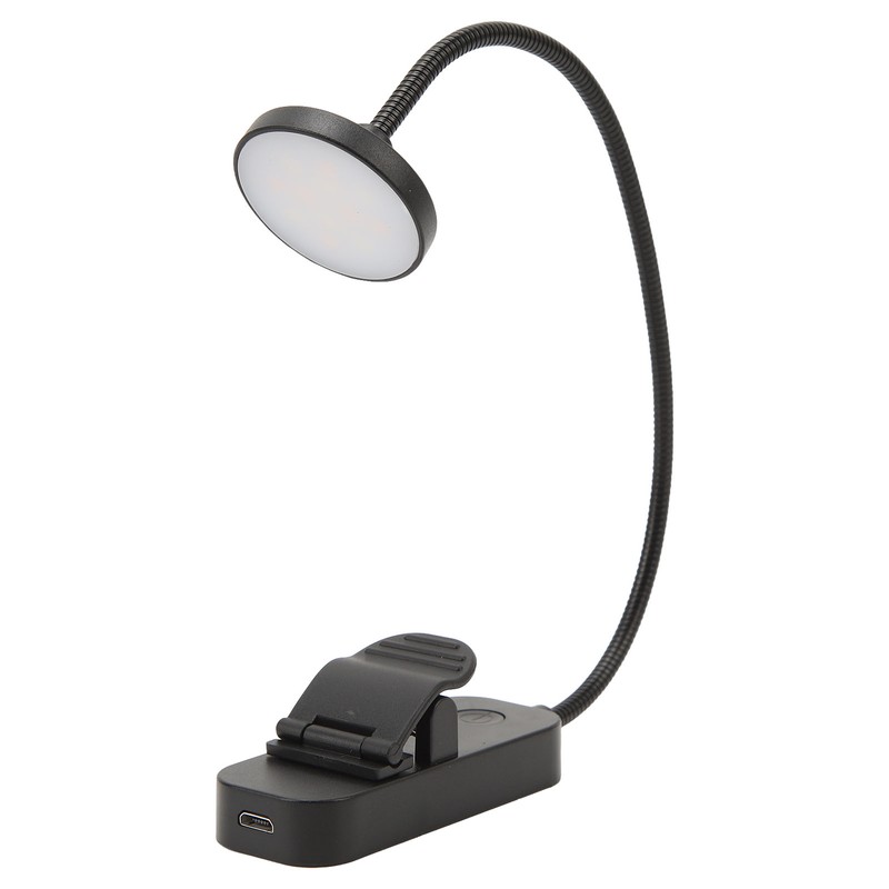 LED Book Light 3 Color Temperature Stepless Dimming USB Rechargeable