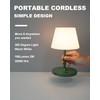 WEILAILUX Outdoor Battery Operated Table Lamp Waterproof, 4000mAh Cordless Table