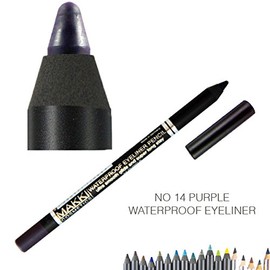 Purple Waterproof Glide on Eyeliner Colour Shade Number 14 long stay smudge proof Eye Liner
